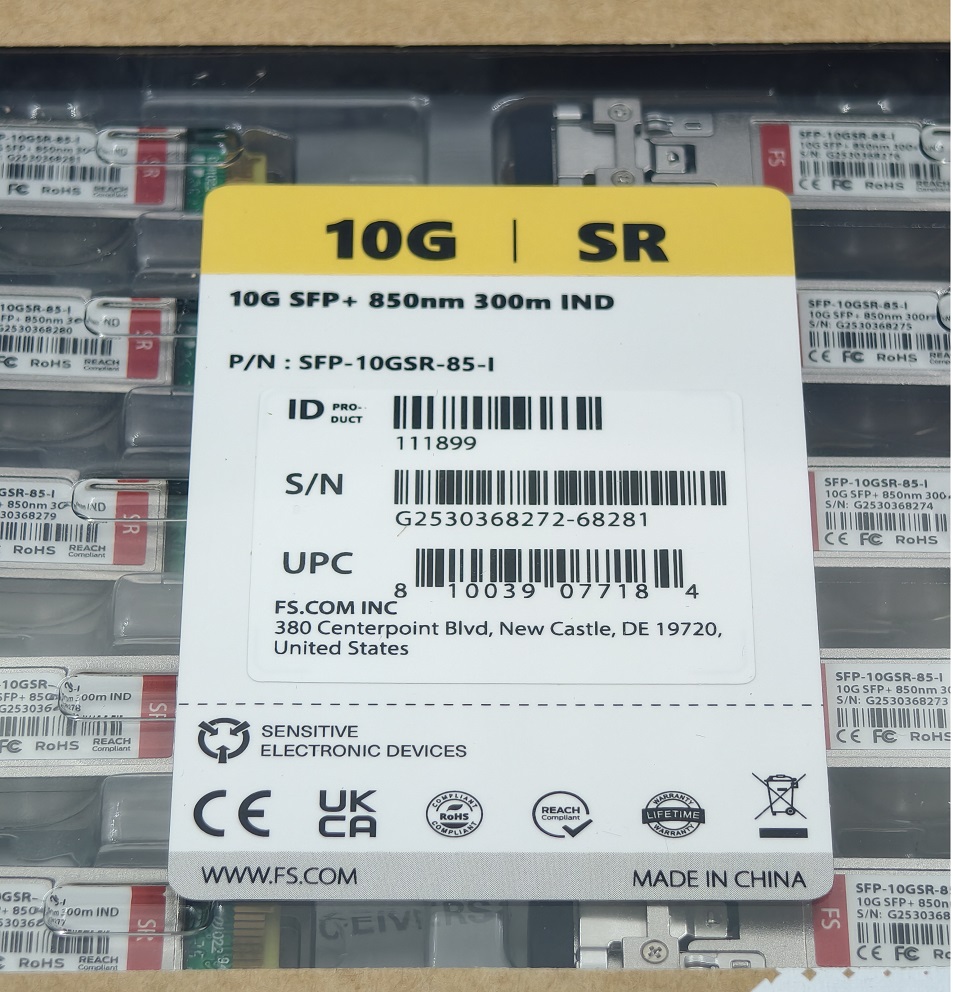 FS SFP-10GSR-85-I 10G Transceiver with IND